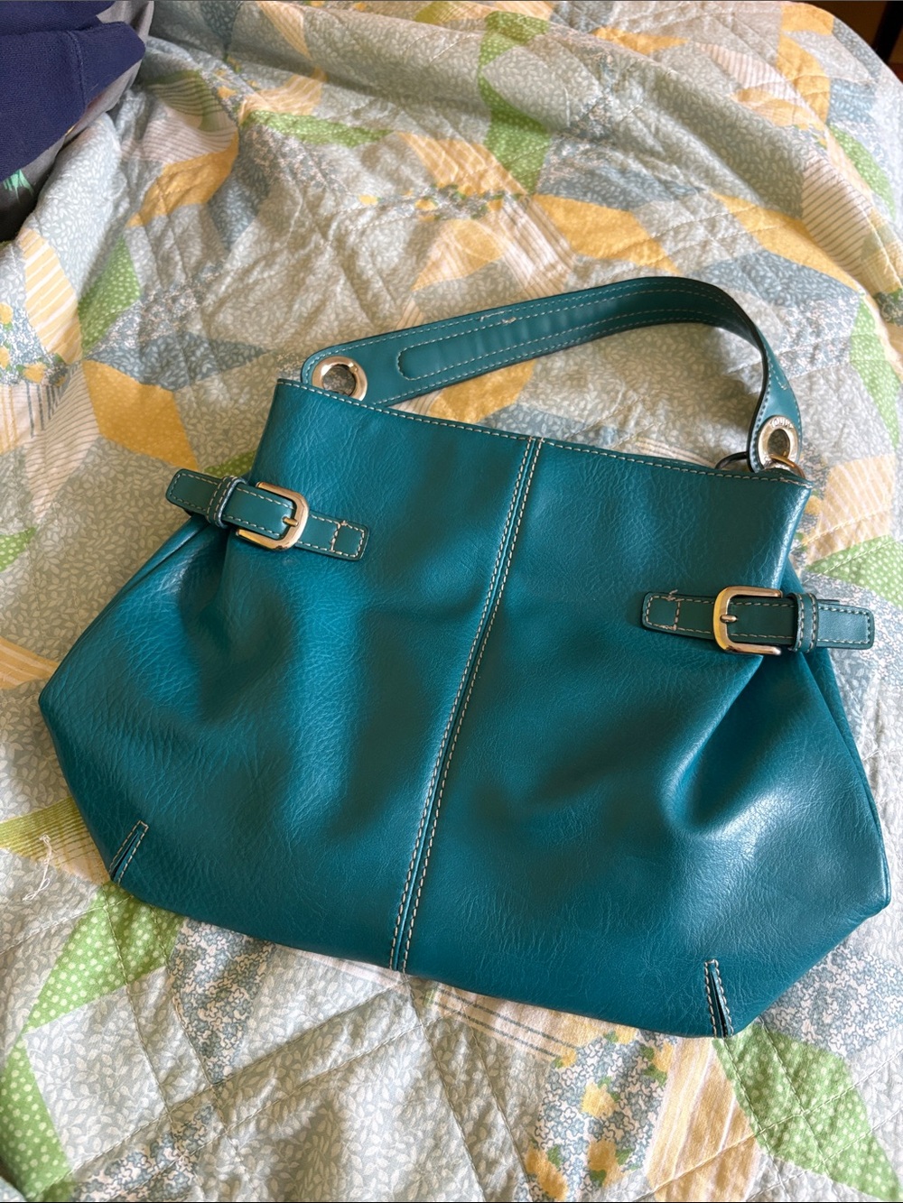 Teal Women's Shoulder Tote Bag Vintage Tommy Hilfiger